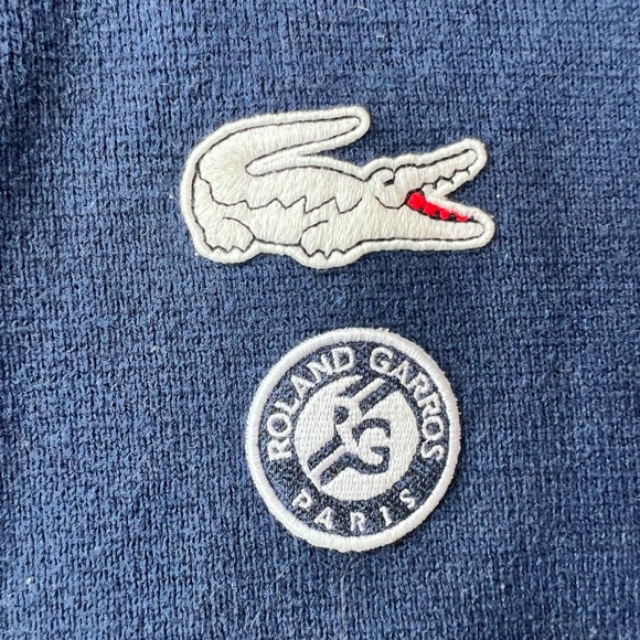 Lacoste “Roland Garros” Paris Collection Navy Blue Men's Cardigan Sweater-France - Picture 3 of 6